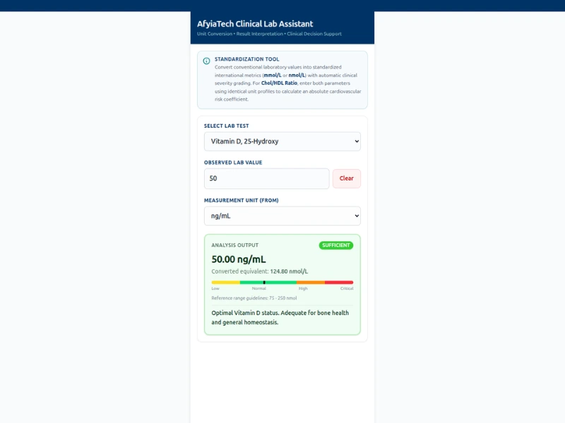AfyiaTech Clinical Lab Assistant project screenshot