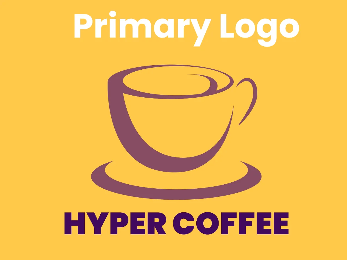 Hyper Coffee logo design and brand mark variations
